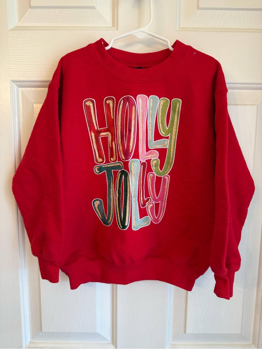 Gildan Red 'Holly Jolly' Women's Crewneck Sweatshirt